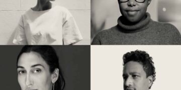 Harvard GSD’s 2023 Wheelwright Prize finalists are (left to right) Jingru (Cyan) Cheng, Maya Bird-Murphy, Isabel Abascal, and DK Osseo-Asare.